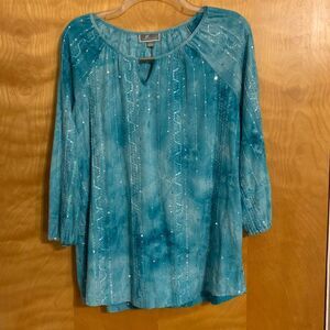 Vintage Y2K Blue Sequined top